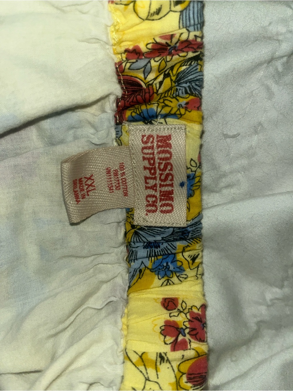 Mossimo Supply Co. Yellow Tiered Midi Skirt with Red & Blue Floral Print - Picture 2 of 8